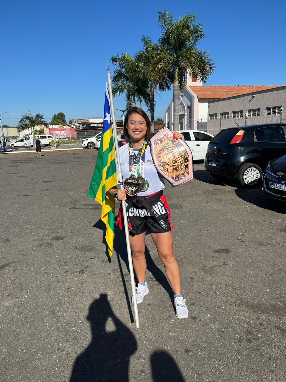 Cinturão de campeã na categoria feminina