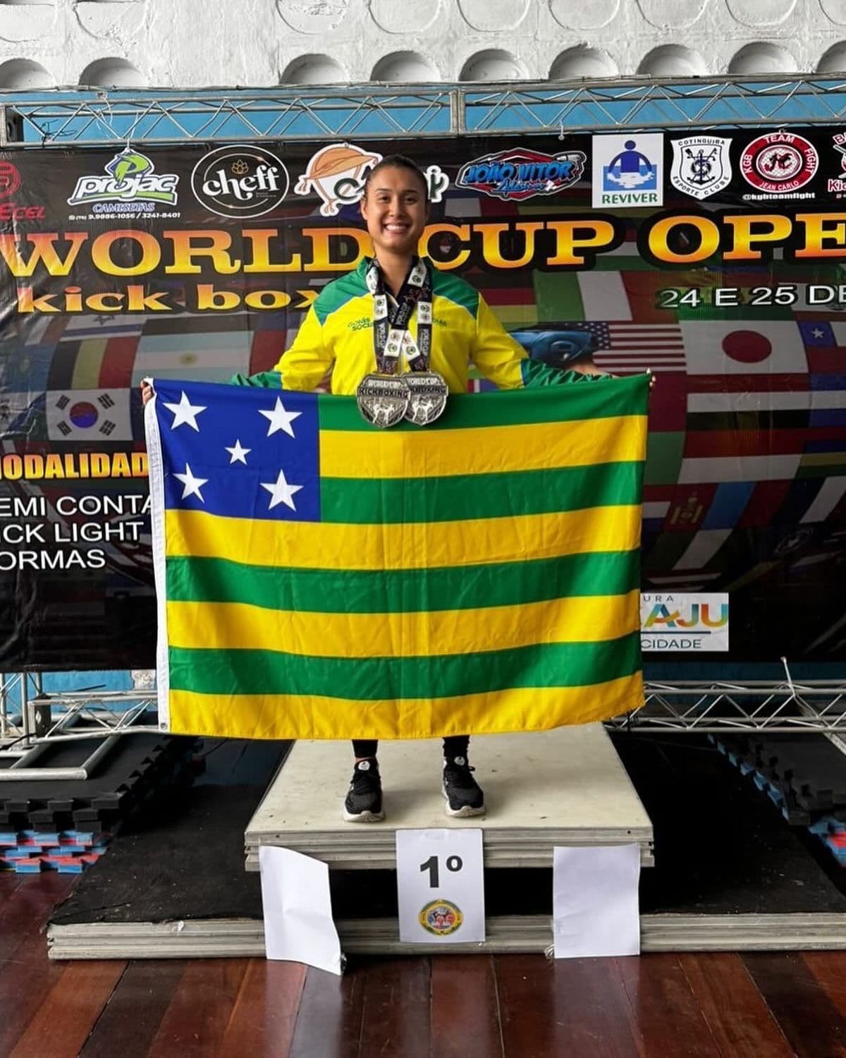 Momento da premiação em competição